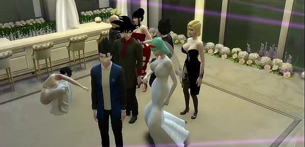  El Matrimonio de Bulma Episodio 1 Bulma Deliciosa Esposa se Casa con su Amado Marido pero es Chantajiada por el Maestro y es Follada por unos Negros el dia de su Boda Netorare Hentai